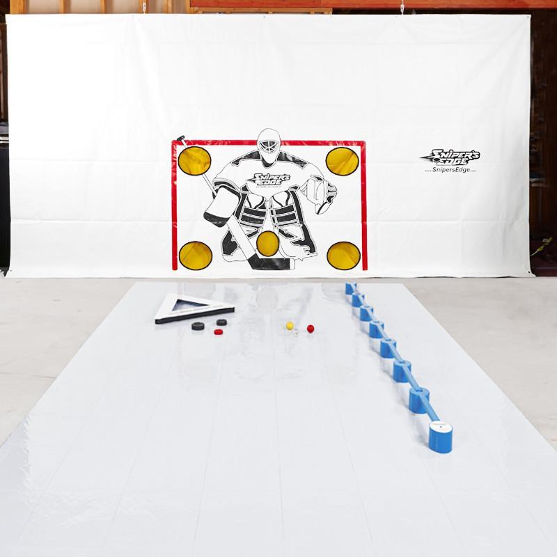 The Ultimate Home Training Area by Sniper's Edge - White Hockey Floor Tiles